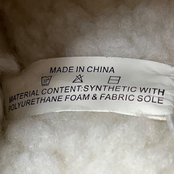 Dearfoams Womens Tan Suede-Like Faux Fur Lining Slip-On Slippers Clogs Sz 10 - Picture 5 of 9